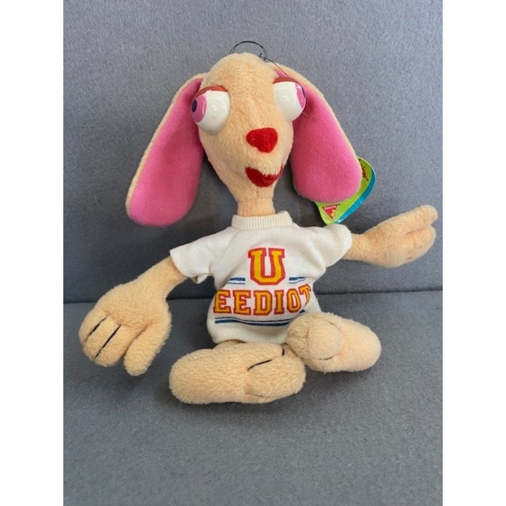 Ren & Stimpy Show Plush Toy Dakin "U EEDIOT" Shirt Vintage Collectible‎